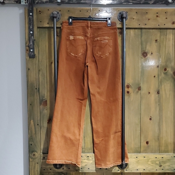Women's Cleo + Wolf Orange Rust Buttonfly Denim Jeans W 26 L 32 - Picture 6 of 8